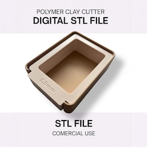 Thickness guides with box for polymer clay | Digital STL file | polymer clay tool STL.