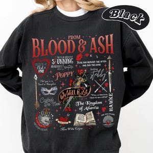 From Blood And Ash We Sweatshirt, We Will Rise Sweatshirt, The Kingdom Of Atlantia Sweatshirt, Book Quote Crewneck Sweatshirt