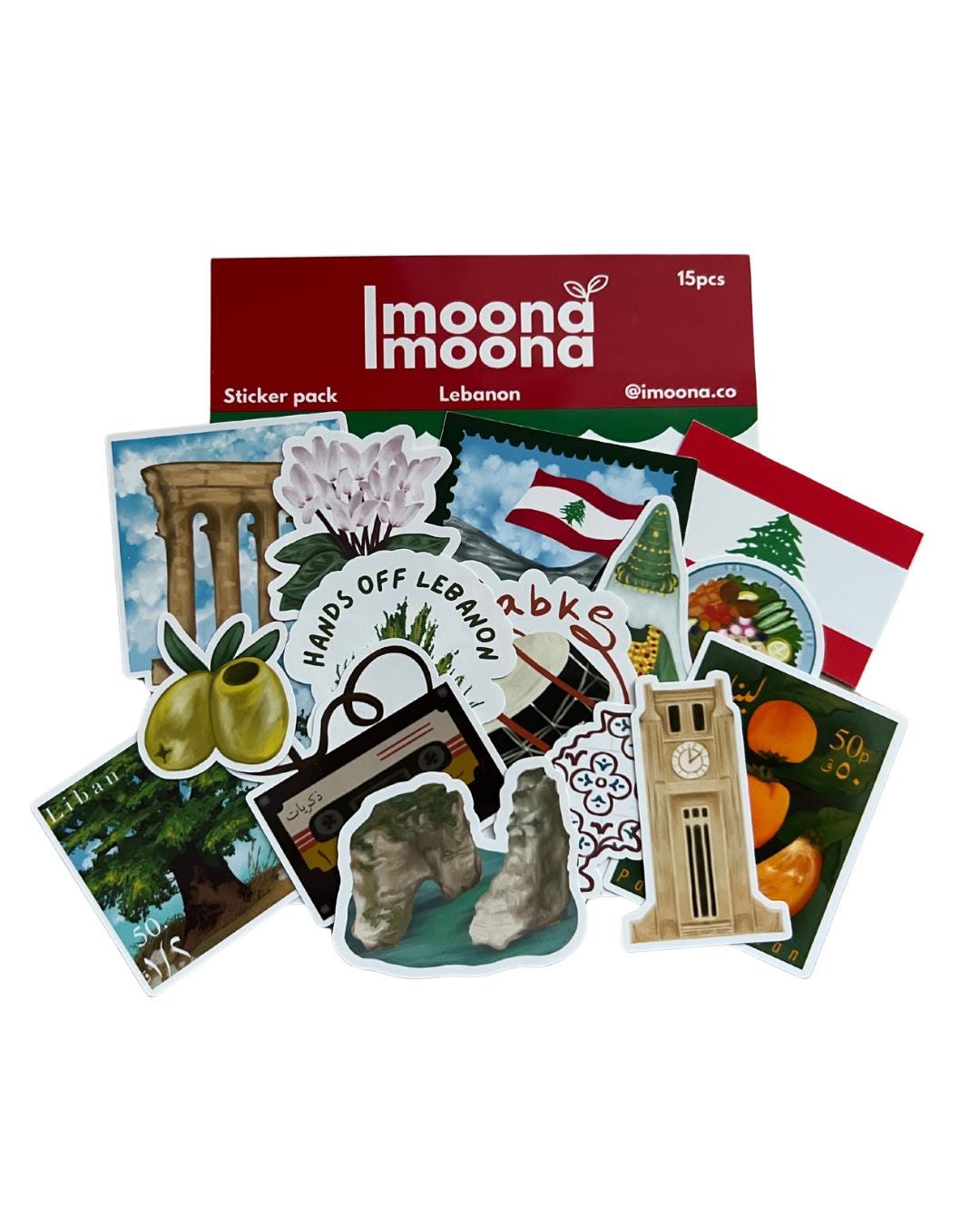 Lebanon Sticker Pack 15pcs | Lebanese Flag Stickers | Arab Culture ...