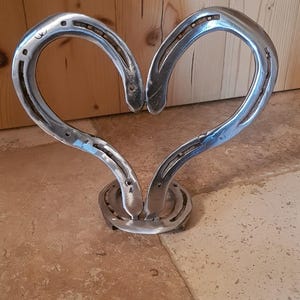 Heart made of horseshoes to display