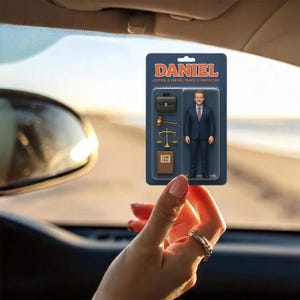 Personalisierte Spielzeugkiste Schlüsselbund, verwandeln Sie Ihr Foto in eine Actionfigur, benutzerdefinierte Anzugfigur, einzigartiges lustiges Sammlerauto-Verzierungsgeschenk für sie