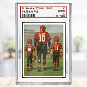 Bloques acrílicos personalizados de los Atlanta Falcons: regalo de tarjeta de fútbol americano personalizado para papá e hijos, exhibición para el día del partido, recuerdo familiar para fanáticos de la NFL.