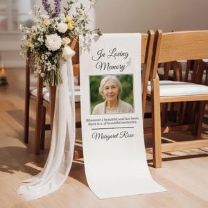 Memorial Wedding Chair Sign, Reserved Banner for Loved Ones, In Loving Memory Sign, Ceremony Tribute, Wedding Aisle Decor, Rustic Accent