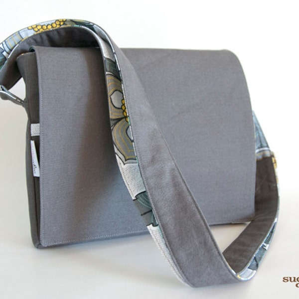 Charcoal Crossbody Messenger