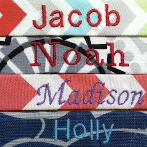 Personalized Fabric Key Fob / Key Chain / Wristlet / Key Fob / Embroidered Key Fob / Fabric Key Fob / Embroidered Key Chain