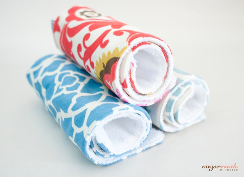 Set of 3 Slim Terry Cloth Burp Cloths Etsy