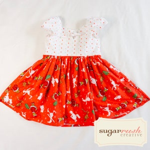 Cute & Festive: Red Grinch Dress for Girls Perfect Christmas Outfit image 2