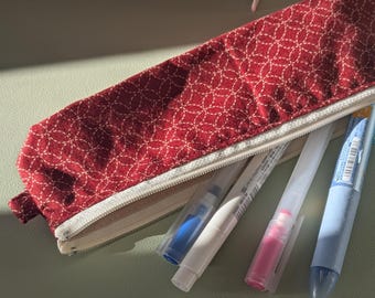 Estuche para lápices estilo delgado / Diseño japonés 'shippo'