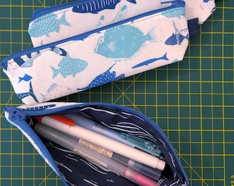 Estuche para lápices con forma de pez