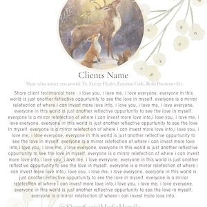 Highly Attractive Client Testimonial Template - Healing Testimonials