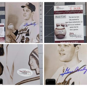 Choose 1- Autographed Vintage MLB Baseball Player 8x10 Photograph JSA Certified