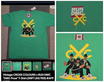 Vintage CROSS COLOURS T-shirt Black Xp 1992 Clothing Without