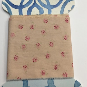 Rachel Ashwell rustic  ribbon tiny floral vintage tea dyed hand torn craft Muslin 5109 3x34 oohlalacrafts