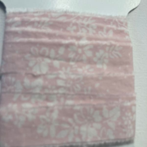 Rachel Ashwell  6 yards pink shabby chic assorted hand torn muslin ribbon. Junk  journal craft Muslin 2844r .75x6 ydsoohlalacrafts