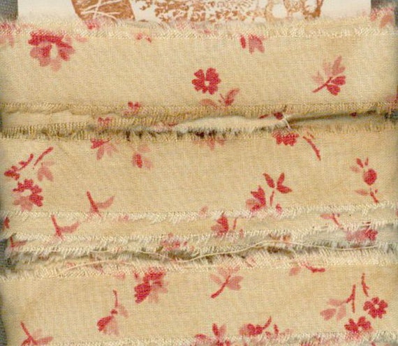 2819 6 Yards Vintage Tea Dyed Cotton Red Seam Binding Shabby | Etsy