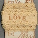 LOVE eyelet doll ribbon vintage paris tag tea dyed hand stamped craft r770 . ....oohlala