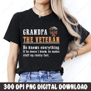 Grandpa Veteran Shirt, Veteran Grandpa Gift, Military Grandfather Tee, Army Grandpa Shirt, Veteran Papa Gift, Patriotic Grandpa Tshirt