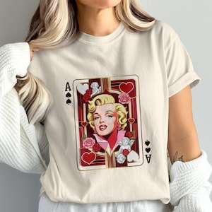 Valentinstag Queen of Hearts Shirt, Queen Dolly Valentinstag Rundhalsausschnitt, Retro Valentines Shirt, Queen Hearts Design, Galentine's,