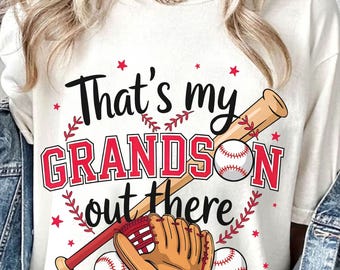 Baseball Grandma PNG, To mój wnuk, Dzień Matki (pobranie cyfrowe)