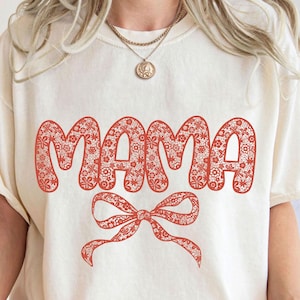 Floral Lace Mama PNG: Coquette Mother&#39;s Day Design (Digital Download)