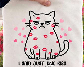 Zabawny Grumpy Cat Valentine PNG | Plik DTF Sublimation Cricut