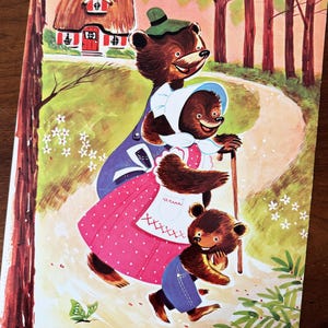 Vintage 1960s Goldilocks Print: Mid-Century Children&#39;s Wall Art (11x17in, 1967)