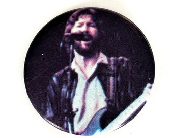 Vintage 70s Eric Clapton Pinback Button, Eric Clapton Pinback, 1970s Eric Clapton Pinback, Eric Clapton Pin, Rock n Rock Pinback