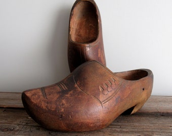 old fashioned wooden clogs