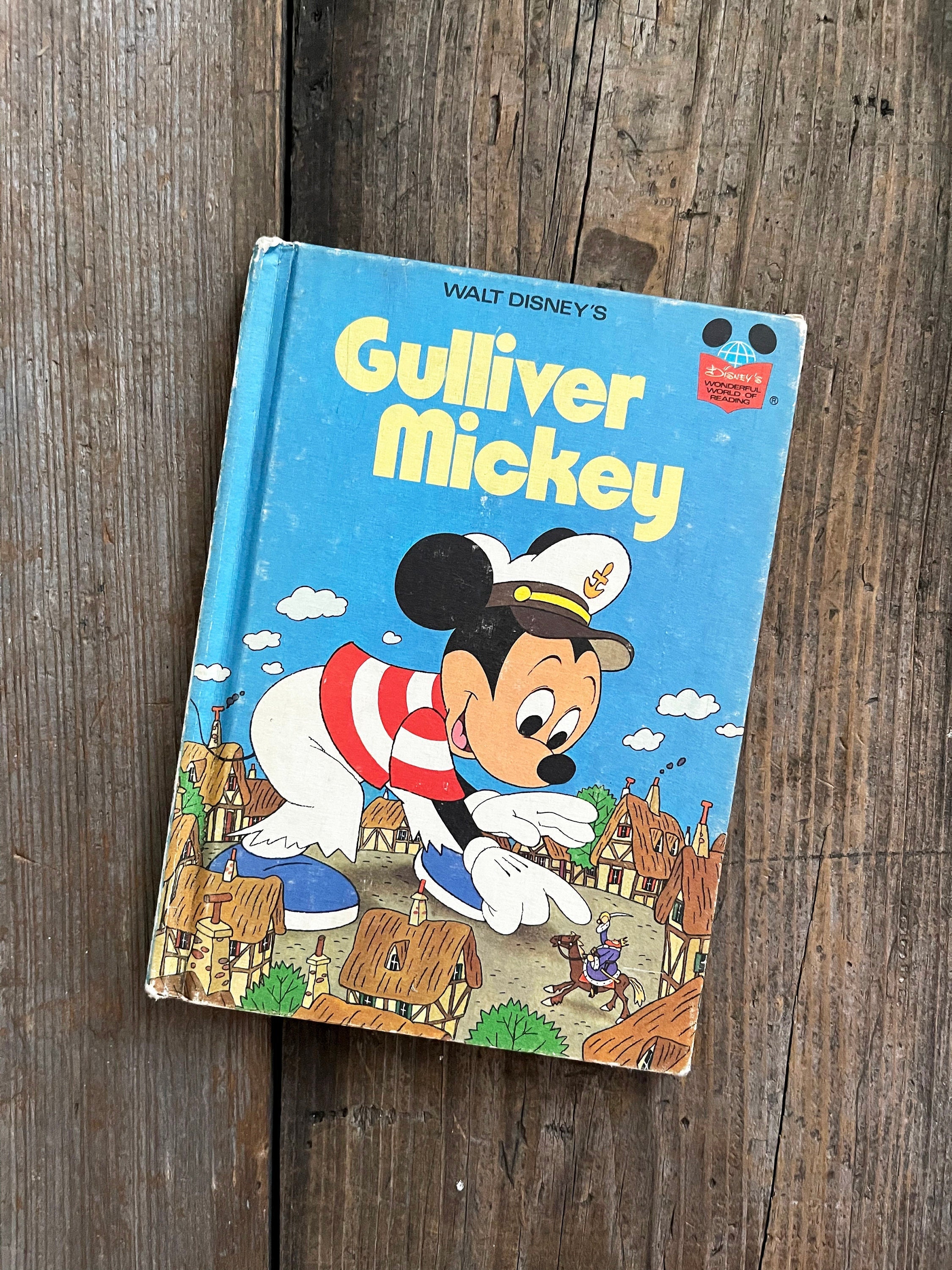 Mickey Disney\'s NortonAndYoung 1975 Walt Vintage Mickey Wonderful Mouse World of Series, Gulliver Book, Disney\'s Reading