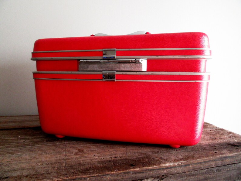 Samsonite Pink Train Case Luggage Carry On Case Vintage Etsy
