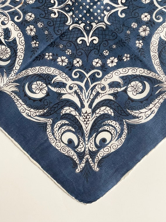 Vintage bandana navy blue Gem