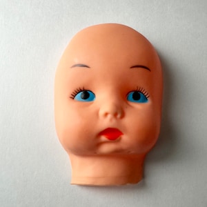 NEW OLD STOCK Vintage Doll Face Soft Plastic 1 pc, Vintage Craft Supply, NortonAndYoung