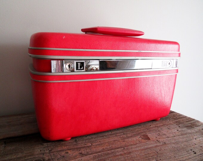 Samsonite Pink Train Case Luggage Carry on Case Vintage Etsy