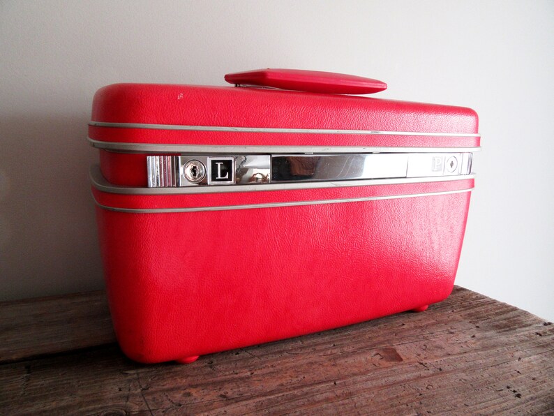 Samsonite Pink Train Case Luggage Carry On Case Vintage Etsy