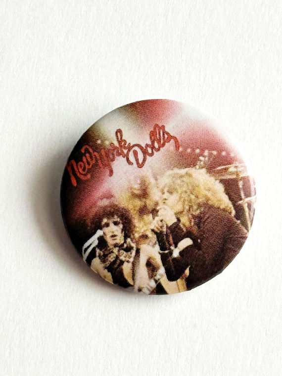 Vintage 70s New York Dolls Pinback Button, New Yor