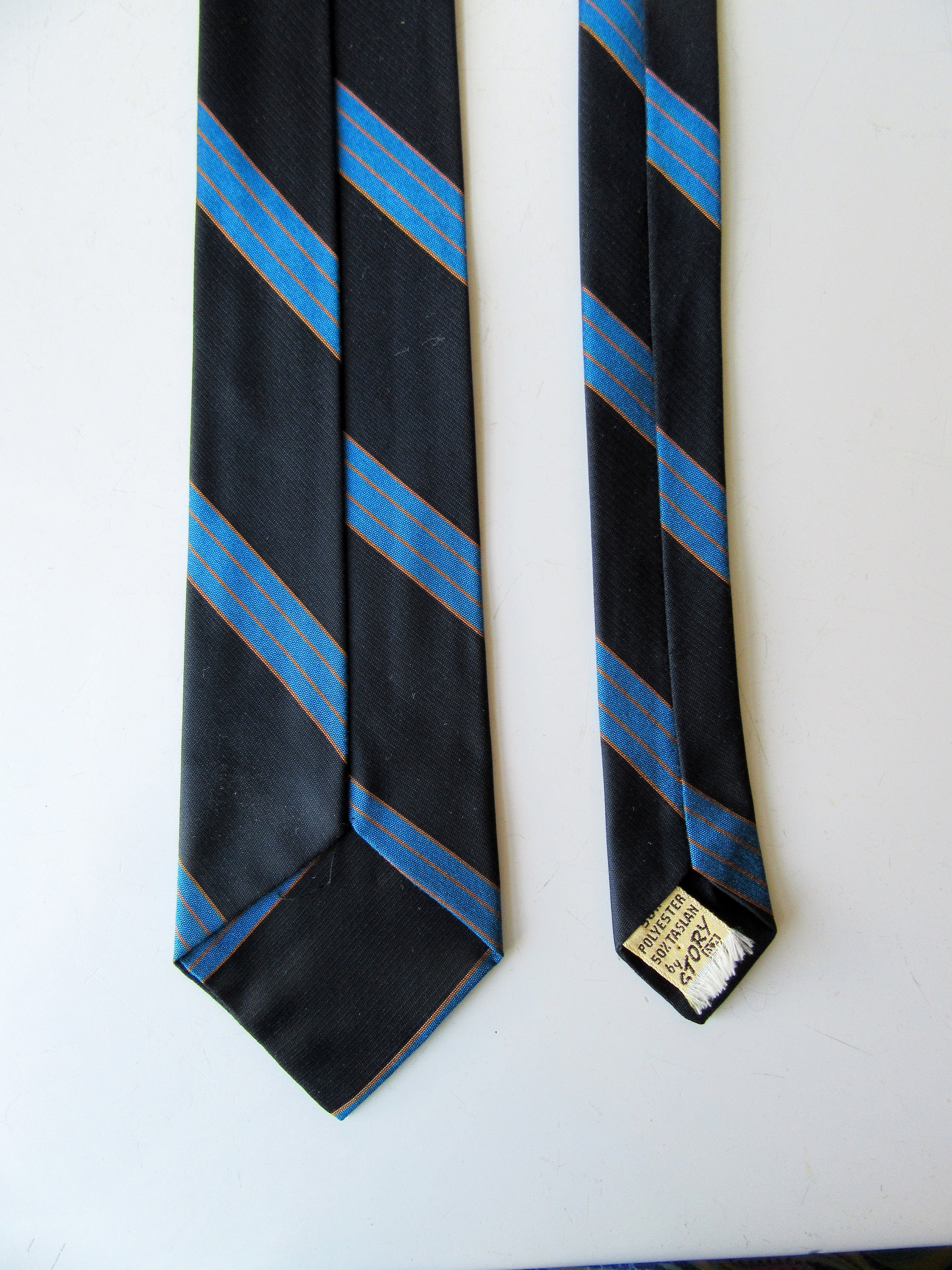 Vintage Blue Striped Tie Vintage Necktie Vintage Menswear | Etsy