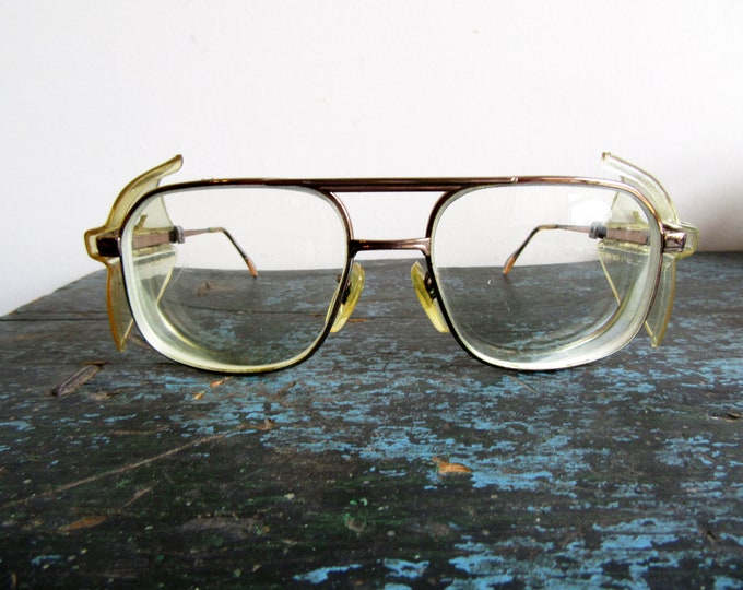 Vintage Titmus Z87 Glasses With Safety Shields, Titmus Glasses, Aviator