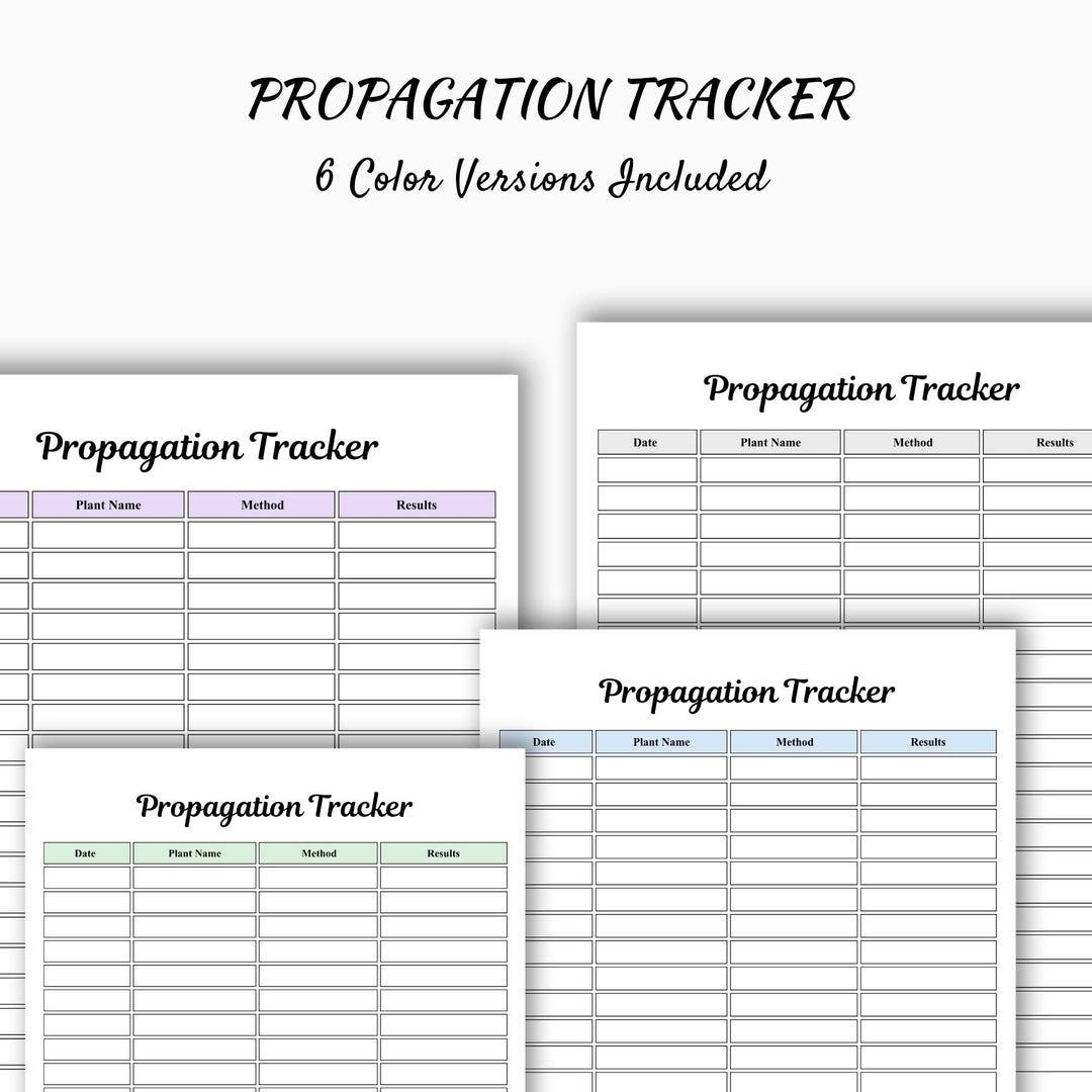 Propagation Tracker Printable | Plant Propagation Log | Gardening ...
