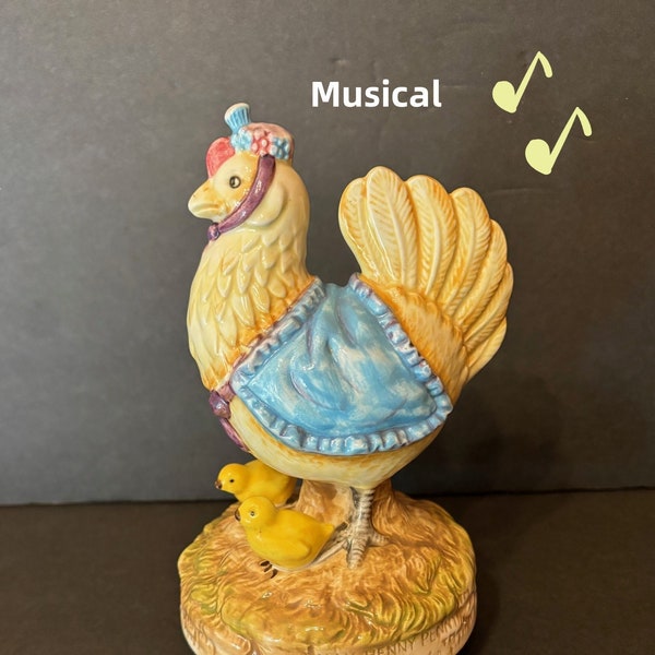 Beatrix Potter's Sally Henny Penny Music Box, Vintage 1981