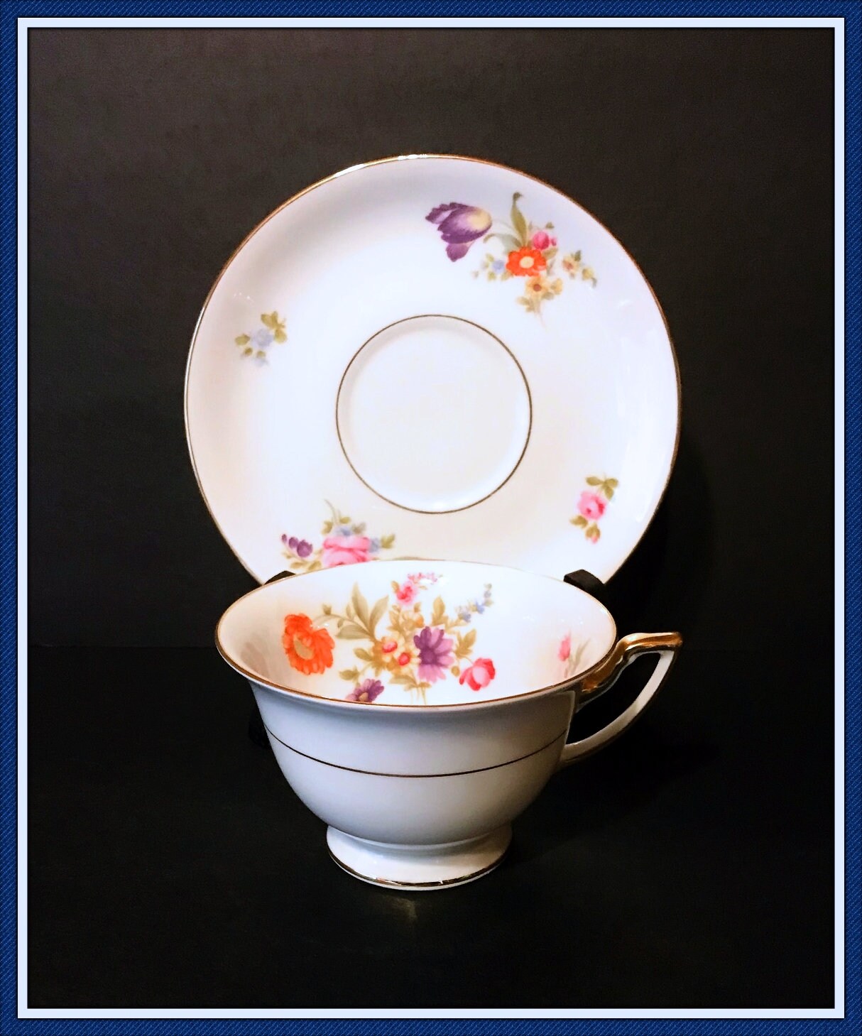 6 ANCIENNES ASSIETTES plates Digoin Sarreguemines décor floral et
