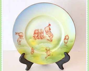 Vintage Kewpie Plate, Rose O’Neill Wilson, Germany, Beyer & Bock, Prussia, Royal Rudolstadt, circa 1915