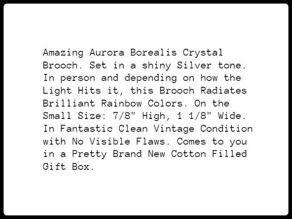 Aurora Borealis Crystal Brooch, Small, Vintage 19… - image 3