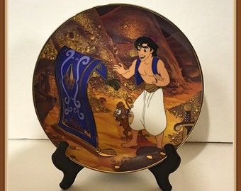 Traveling Companions Plate, Aladdin, Fourth Issue, Bradford Exchange, Plate Hanger Included, Vintage 1994