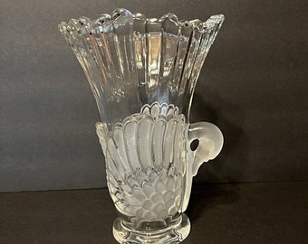 Frosted Swan Glass Vase, Mikalsa, Walther-Glas, West Germany, Vintage
