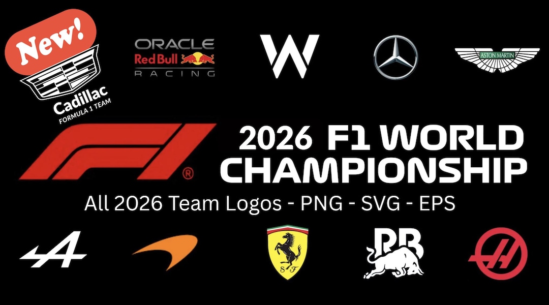 Formula 1 Team Logos 2026 – F1 Vector Graphics (PNG, SVG, EPS) - Etsy