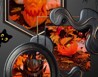 3D Printed Halloween Pumpkin | Custom Evil Jack O' Lantern