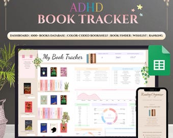 Ultimate Colorful Reading Tracker: Digital Library and Reusable Book Tracker