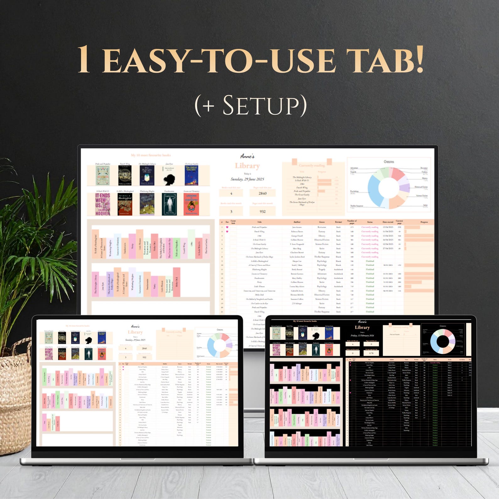 Adhd Reading Pattern ADHD Reading Tracker Google Sheets: Color-coded Digital Bookshelf ...