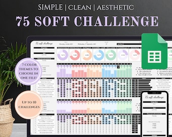 75 Soft Challenge Google Sheets Tracker: Habit & Fitness Planner