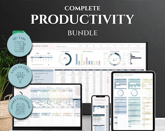 Google Sheets Ultimate Productivity Planner (Digital Download)